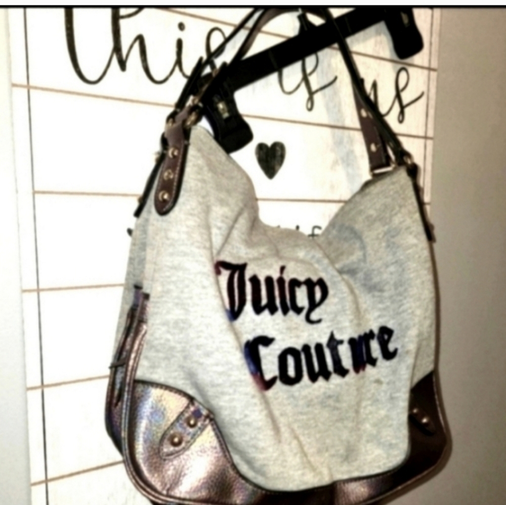 Vintage Rare Y2k Holographic Oil Slick Juicy Couture 3 Sectional Purse